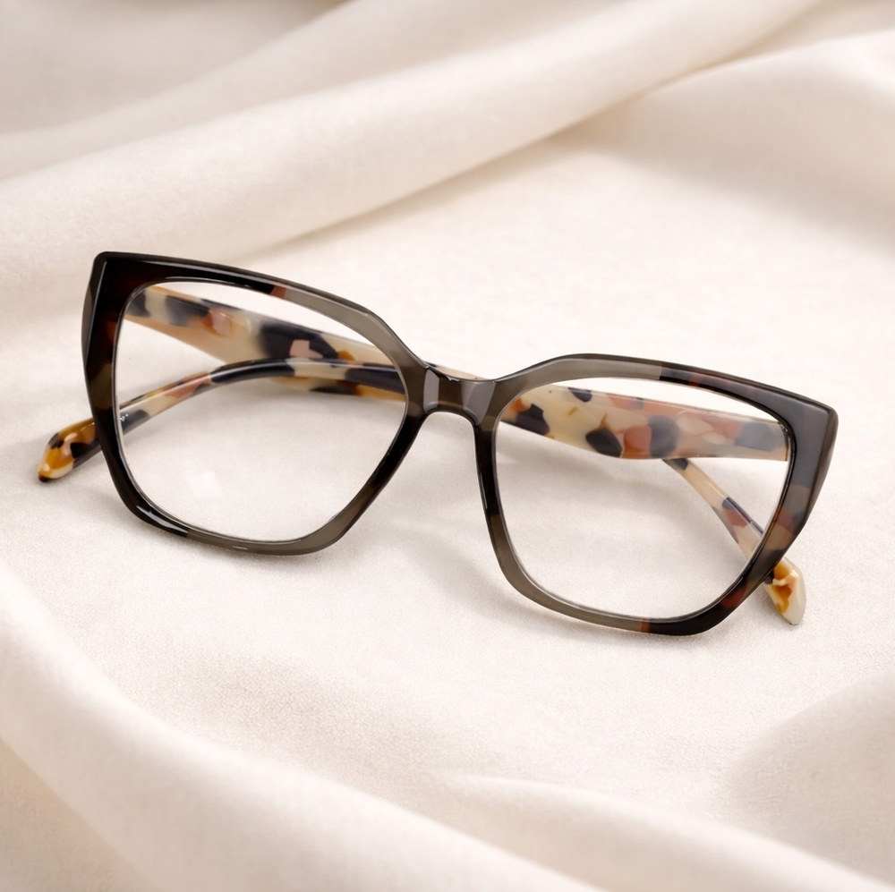 +200 Modern Abstract Oversized Cat eye Readers